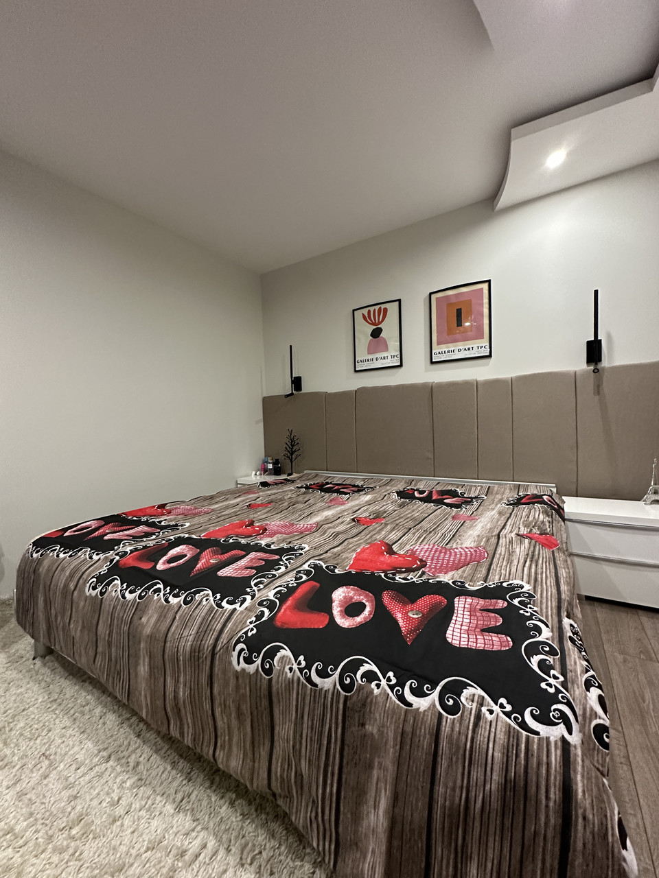 Двоспальна підковдра (Бязь) "Love" 180х220 см, фото 1