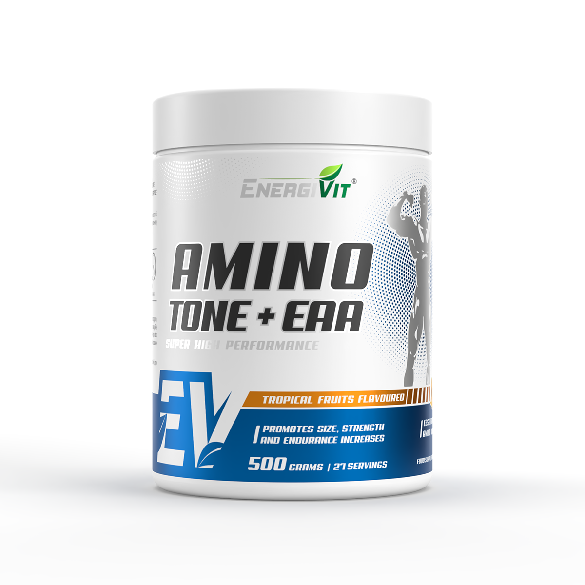 Комплексні амінокислоти EnergiVit AminoTone + EAA 500 g Тропічні фрукти