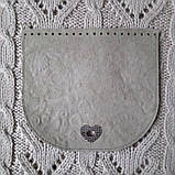 Клапан для сумки "Пташки". Колір "Слонова кістка"., фото 2