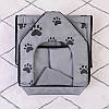 Будиночок для котів Pet Style "HUT" 47х43х40 Сірий, фото 7