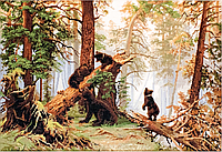 В452 Набір для вишивання хрестиком Luca-S РАНОК У СОСНОВОМУ БОРУ