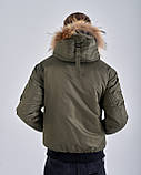 Чоловіча зимова куртка, хакі кольору., фото 3