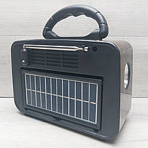 Радіоприймач з USB Everton RT-819 + ліхтарик +соняна батарея, фото 5