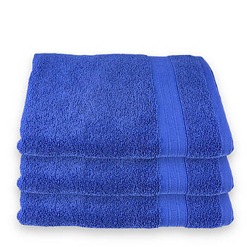 Рушник махровий банний 70x140 | Рушник від виробника "Королева Ночі" | Синій