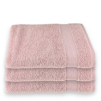 Рушник махровий банний 70x140 | Рушник від виробника "Королева Ночі" | Пудровий