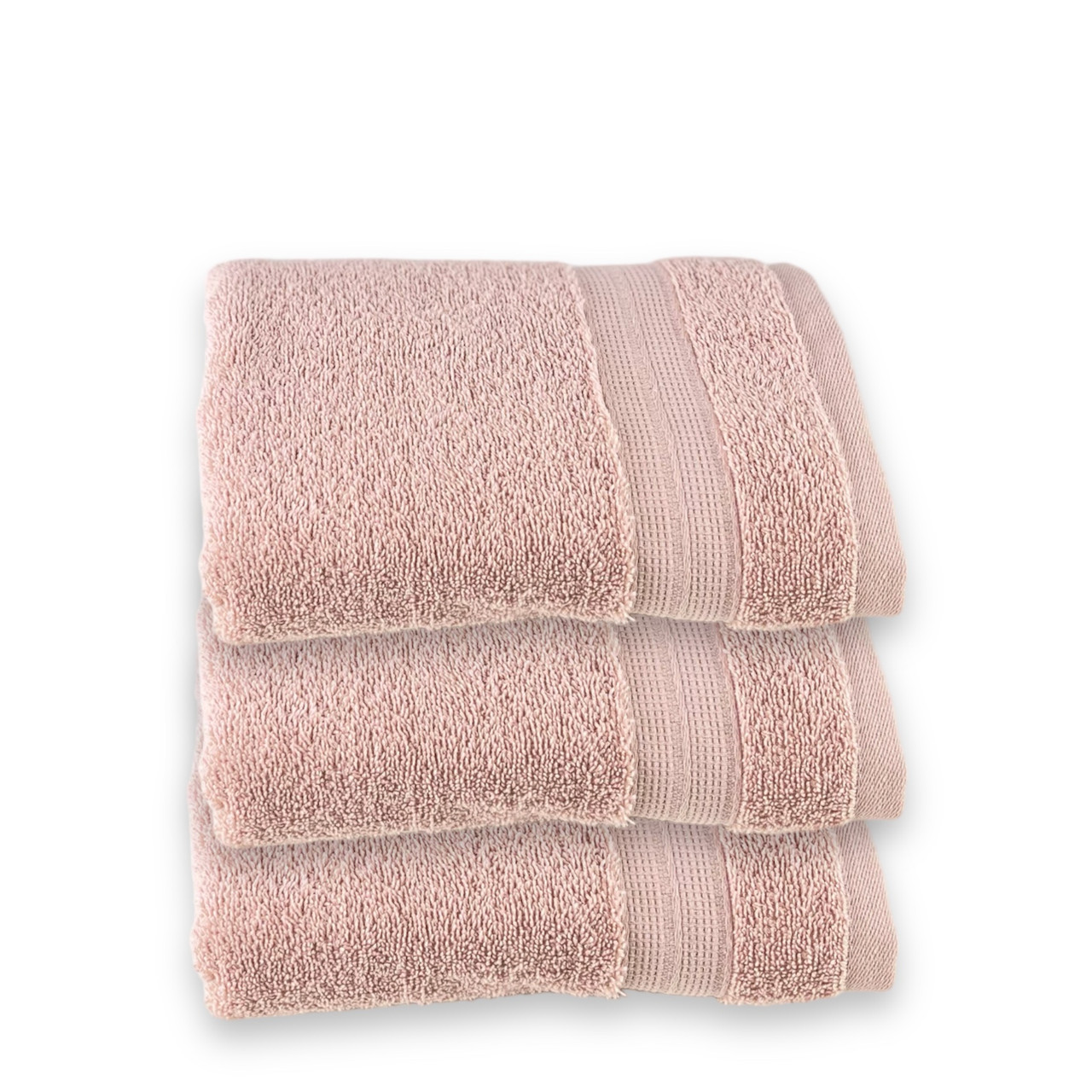 Рушник махровий для рук та обличчя 50х90 | Рушник від виробника "Королева Ночі" | Пудровий, фото 1