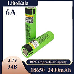 Аккумулятор 18650, LiitoKala NCR 34B, 3400mAh, ПРОМЫШЛЕННЫЙ, ОРИГИНАЛ