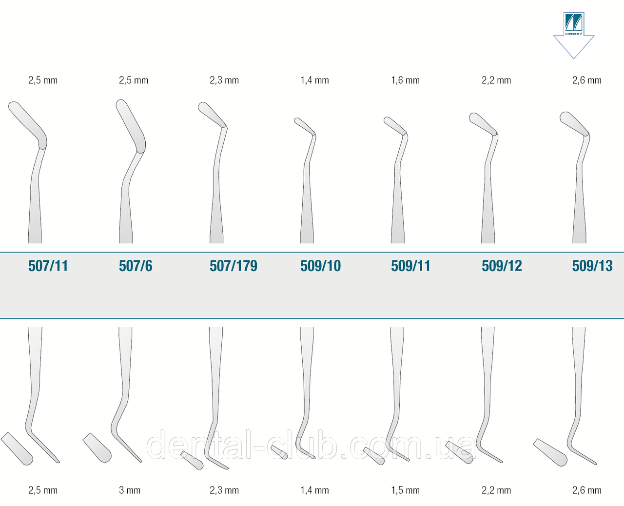 Штопфер/гладилка стоматологическая для композитов (инструмент для моделирования) двухсторонняя, Medesy 509/13 - фото 2 - id-p364250726
