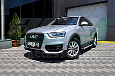 Бокові пороги Allmond (2 шт. алюміній) для Ауди Q3 2011-2019 рр, фото 3