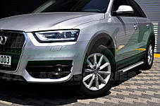 Бокові пороги Allmond (2 шт. алюміній) для Ауди Q3 2011-2019 рр, фото 4