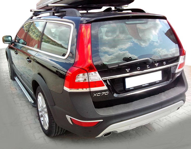 Бокові пороги Rainbow (2 шт. Алюміній) для Volvo XC60 2009-2017 рр