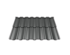 Модульна металочерепиця Novatik Metal Classic Duo МАТ Voestalpine 0,5 мм RAL 8019, фото 3