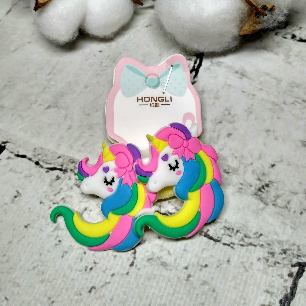 Резинки для волосся дитячі Єдинороги L-00-65-1