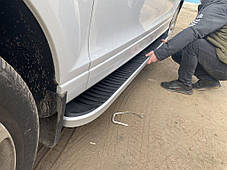 Бокові пороги Tayga (2 шт. Алюміній) для Ауди Q7 2005-2015 рр, фото 4