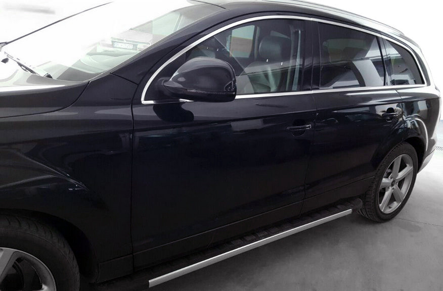 Бокові пороги Duru (2 шт. Алюміній) для Ауди Q7 2005-2015 рр