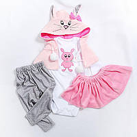 Одежда для куклы Реборн 55-60 см комплект из 4 предметов