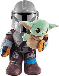 Плюшевий набір Мандалорець і Грогу Mattel Star Wars Plush Set Mandalorian with Grogu