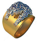 Перстень чоловічий Ведмідь Грізлі, фото 2