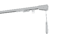 Карниз для штор на шнуровом управление профиль СKS (в сборе) Белый 275 см