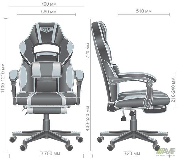 Крісло ігрове VR Racer Dexter Webster чорний/зелений, ТМ Амф