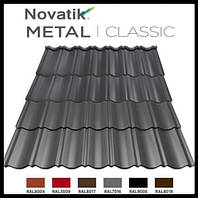 Модульная металлочерепица Novatik Metal Classic Duo МАТ Voestalpine 0,5 мм RAL 7016