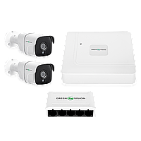 Комплект видеонаблюдения на 2 камеры GV-IP-K-W68/02 4MP (Lite) Кешбек до 5%