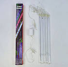 Гірлянда вулична Бурулька на 320 лампочок, довжина шнура 3 м, 8 плафонів, довжина лампочки 48 см, білий світ, фото 2