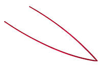 Кембрик термоусадочный 100 см, d= 5 красный