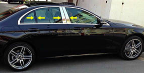 Накладки на стійки 2020-2025 (нерж) для мерседес E-сlass W213 рр