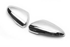 Накладки на дзеркала (2 шт нерж) OmsaLine - Італійська нержавійка для Volkswagen Touran 2010-2015 рр