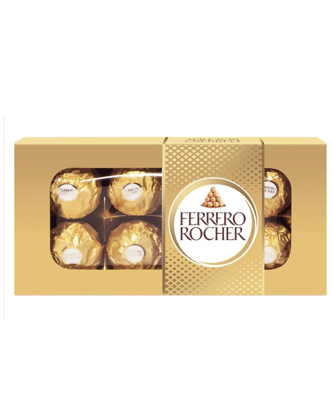 Цукерки шоколадні Ferrero Rocher, 100г Німеччина, з цілим лісовим горіхом,