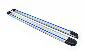 Бокові пороги Maya Blue-Grey (2 шт. Алюміній) для Volkswagen Amarok 2010-2022 рр