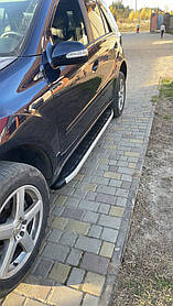 Бокові пороги Fullmond (2 шт. Алюміній) для мерседес ML W164