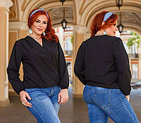 Элегантная женская блуза до больших размеров 41323 "Софт Запах" в расцветках