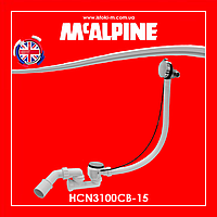 Сифон автомат для ванни 40/50 HCN3100CB-15 McALPINE + механізм подачі води