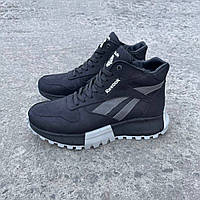 Шкіряні зимові ботинки Reebok колір чорний / сірий