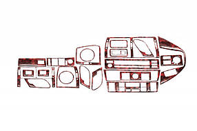 Накладки на панель V-1 Темне дерево для бмв X5 E-53 1999-2006 рр