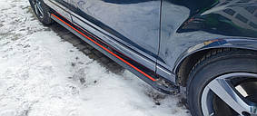 Бокові пороги Maya Red (2 шт. алюміній) для Ауди Q7 2005-2015 рр