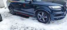 Бокові пороги Maya Red (2 шт. алюміній) для Ауди Q7 2005-2015 рр, фото 3