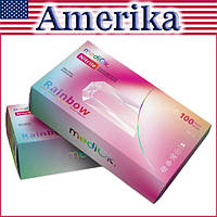 Перчатки нитриловые Медиок , Разноцветные, Размер M, MediOk Rainbow (AMPri) 100 шт