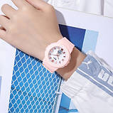 Чоловічий кварцовий цифровий годинник Skmei 2125PK Pink, фото 3