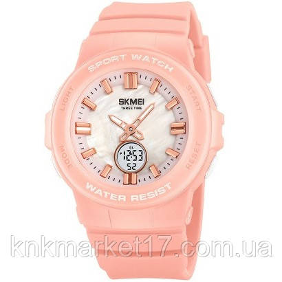 Чоловічий кварцовий цифровий годинник Skmei 2125PK Pink, фото 1