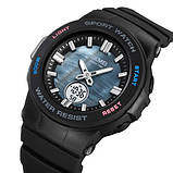 Чоловічий кварцовий цифровий годинник Skmei 2125BK Black, фото 3