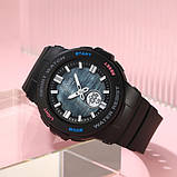 Чоловічий кварцовий цифровий годинник Skmei 2125BK Black, фото 4