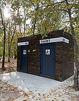 Модульний туалет на 2 кабінки