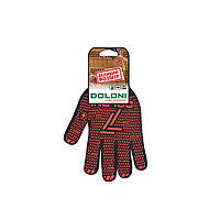 Рукавички трикотажні Doloni чорні з ПВХ 10319