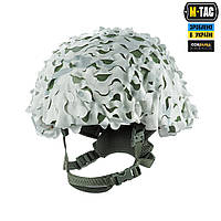 M-Tac маскировочный военный кавер Ольха на каску PASGT зимний белый армейский кавер на шлем