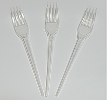 Виделки прозорі склопластикові 100шт/уп