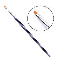 Кисть для дизайна синтетическая синяя ручка №7 Creator