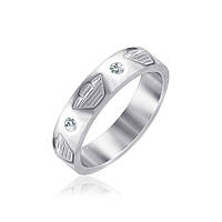 Серебряное кольцо родированное - К2Ф/477 - 19